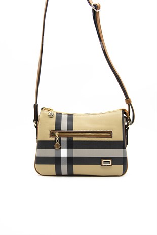 Silver & Polo Bej - Taba SP818 Kadın Çapraz Çanta