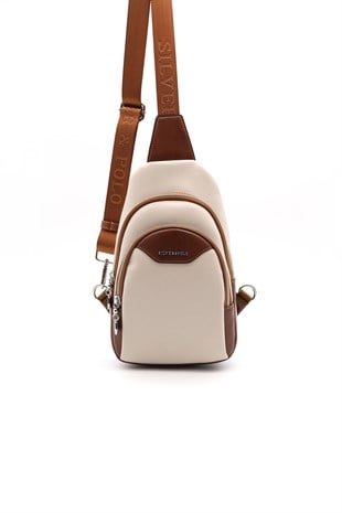 Silver & Polo Bej - Taba SP959 Kadın Bel Çantası