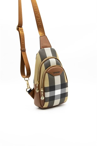 Silver & Polo Bej - Taba SP959 Kadın Bel Çantası