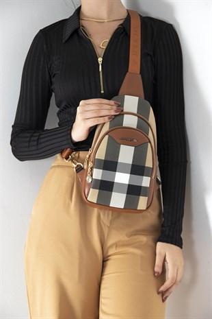 Silver & Polo Bej - Taba SP959 Kadın Bel Çantası