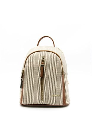 Silver & Polo Bej - Taba SP901 Kadın Sırt Çantası