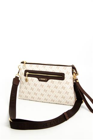 Silver & Polo Bej - Kahve SP1129 Kadın Çapraz Çanta