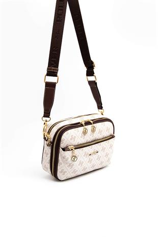 Silver & Polo Bej - Kahve SP1162 Kadın Çapraz Çanta