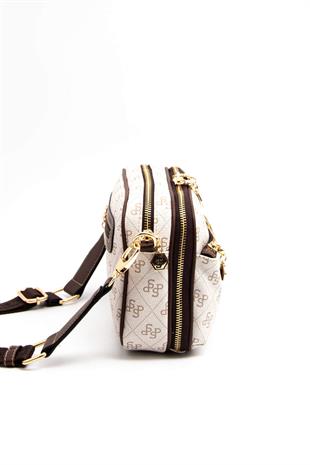 Silver & Polo Bej - Kahve SP1162 Kadın Çapraz Çanta