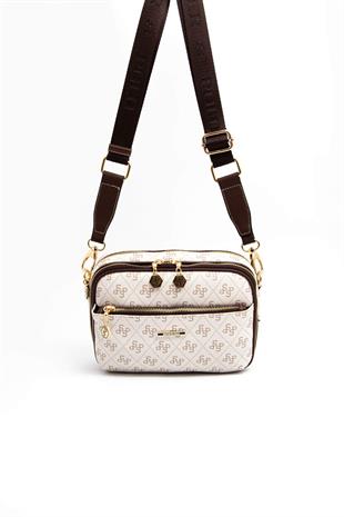 Silver & Polo Bej - Kahve SP1162 Kadın Çapraz Çanta