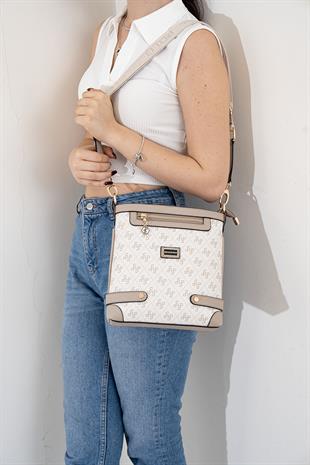 Silver & Polo Bej - Kum SP1120 Kadın Çapraz Çanta