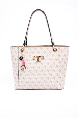 Silver & Polo Bej - Kum SP1176 Kadın Omuz Çantası