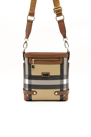 Silver & Polo Bej - Taba SP1120 Kadın Çapraz Çanta