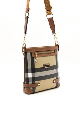 Silver & Polo Bej - Taba SP1120 Kadın Çapraz Çanta