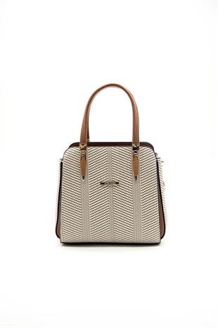 Silver & Polo Bej - Taba SP1136 Kadın El Çantası