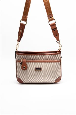 Silver & Polo Bej - Taba SP1160 Kadın Çapraz Çanta