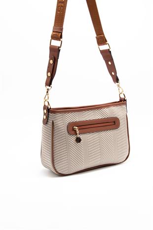 Silver & Polo Bej - Taba SP1160 Kadın Çapraz Çanta