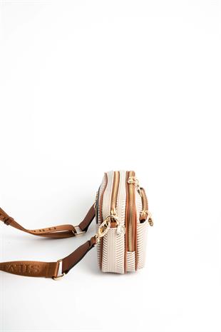 Silver & Polo Bej - Taba SP1162 Kadın Çapraz Çanta