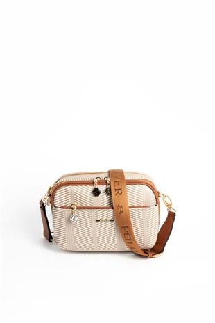 Silver & Polo Bej - Taba SP1162 Kadın Çapraz Çanta