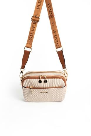 Silver & Polo Bej - Taba SP1162 Kadın Çapraz Çanta
