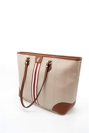 Silver & Polo Bej - Taba SP1169 Kadın Omuz Shopper Çanta