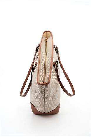 Silver & Polo Bej - Taba SP1169 Kadın Omuz Shopper Çanta