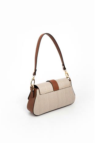 Silver & Polo Bej - Taba SP1177 Kadın Omuz Çantası