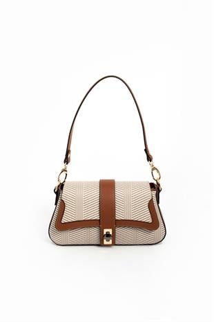 Silver & Polo Bej - Taba SP1177 Kadın Omuz Çantası