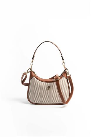 Silver & Polo Bej - Taba SP1180 Kadın Omuz Çantası