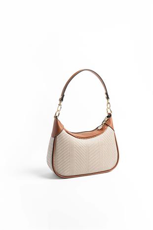 Silver & Polo Bej - Taba SP1180 Kadın Omuz Çantası