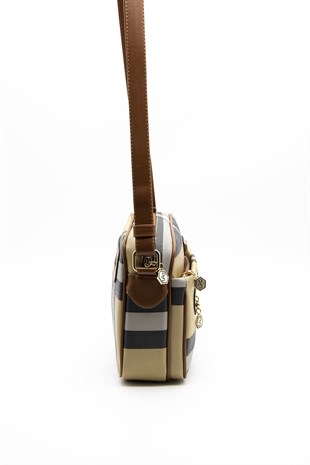Silver & Polo Bej - Taba SP491 Kadın Çapraz Çanta