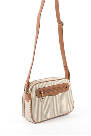 Silver & Polo Bej - Taba SP491 Kadın Çapraz Çanta