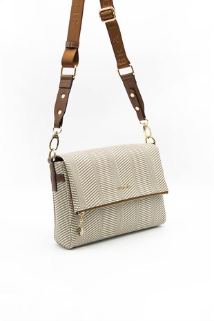 Silver & Polo Bej - Taba SP963 Kadın Çapraz Çanta