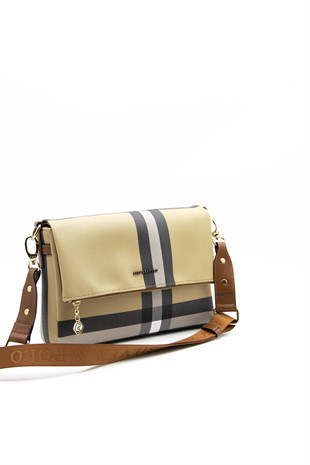 Silver & Polo Bej - Taba SP963 Kadın Çapraz Çanta