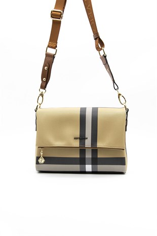 Silver & Polo Bej - Taba SP963 Kadın Çapraz Çanta