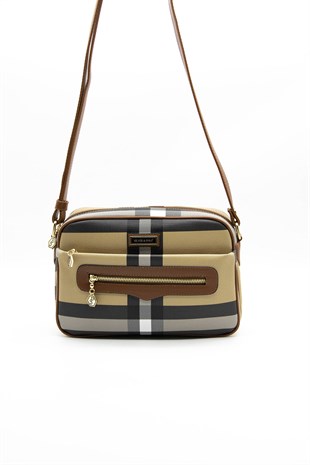 Silver & Polo Bej - Taba SP491 Kadın Çapraz Çanta