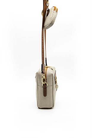 Silver & Polo Bej - Taba SP1038 Kadın Çapraz Çanta