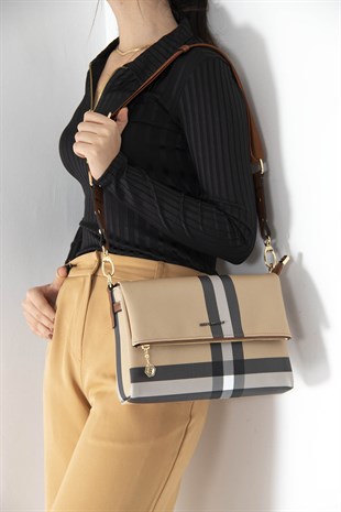 Silver & Polo Bej - Taba SP963 Kadın Çapraz Çanta