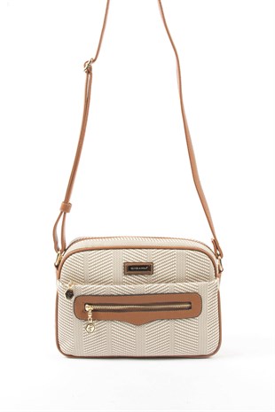 Silver & Polo Bej - Taba SP491 Kadın Çapraz Çanta