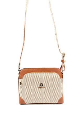 Silver & Polo Bej - Taba SP364 Kadın Çapraz Çanta