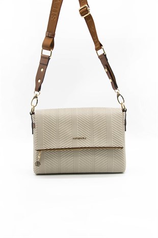 Silver & Polo Bej - Taba SP963 Kadın Çapraz Çanta
