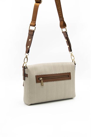 Silver & Polo Bej - Taba SP963 Kadın Çapraz Çanta