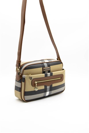 Silver & Polo Bej - Taba SP491 Kadın Çapraz Çanta