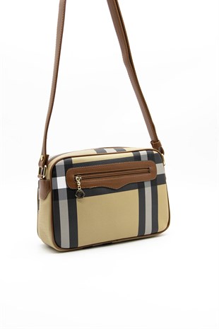 Silver & Polo Bej - Taba SP491 Kadın Çapraz Çanta