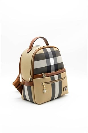 Silver & Polo Bej - Taba SP1061 Kadın Sırt Çantası