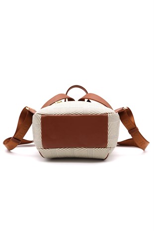 Silver & Polo Bej - Taba SP906 Kadın Sırt Çantası