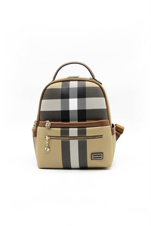 Silver & Polo Bej - Taba SP1061 Kadın Sırt Çantası