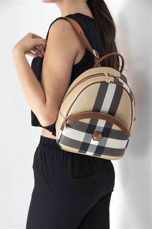 Silver & Polo Bej - Taba SP945 Kadın Sırt Çantası