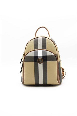 Silver & Polo Bej - Taba SP1062 Kadın Sırt Çantası