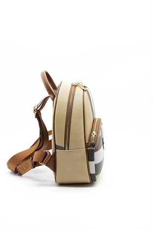Silver & Polo Bej - Taba SP945 Kadın Sırt Çantası