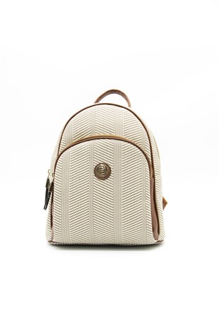 Silver & Polo Bej - Taba SP1062 Kadın Sırt Çantası