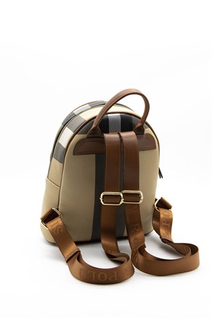 Silver & Polo Bej - Taba SP1062 Kadın Sırt Çantası