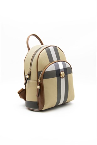 Silver & Polo Bej - Taba SP1062 Kadın Sırt Çantası