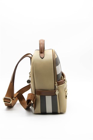 Silver & Polo Bej - Taba SP1061 Kadın Sırt Çantası