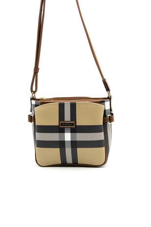 Silver & Polo Bej - Taba SP884 Kadın Çapraz Çanta